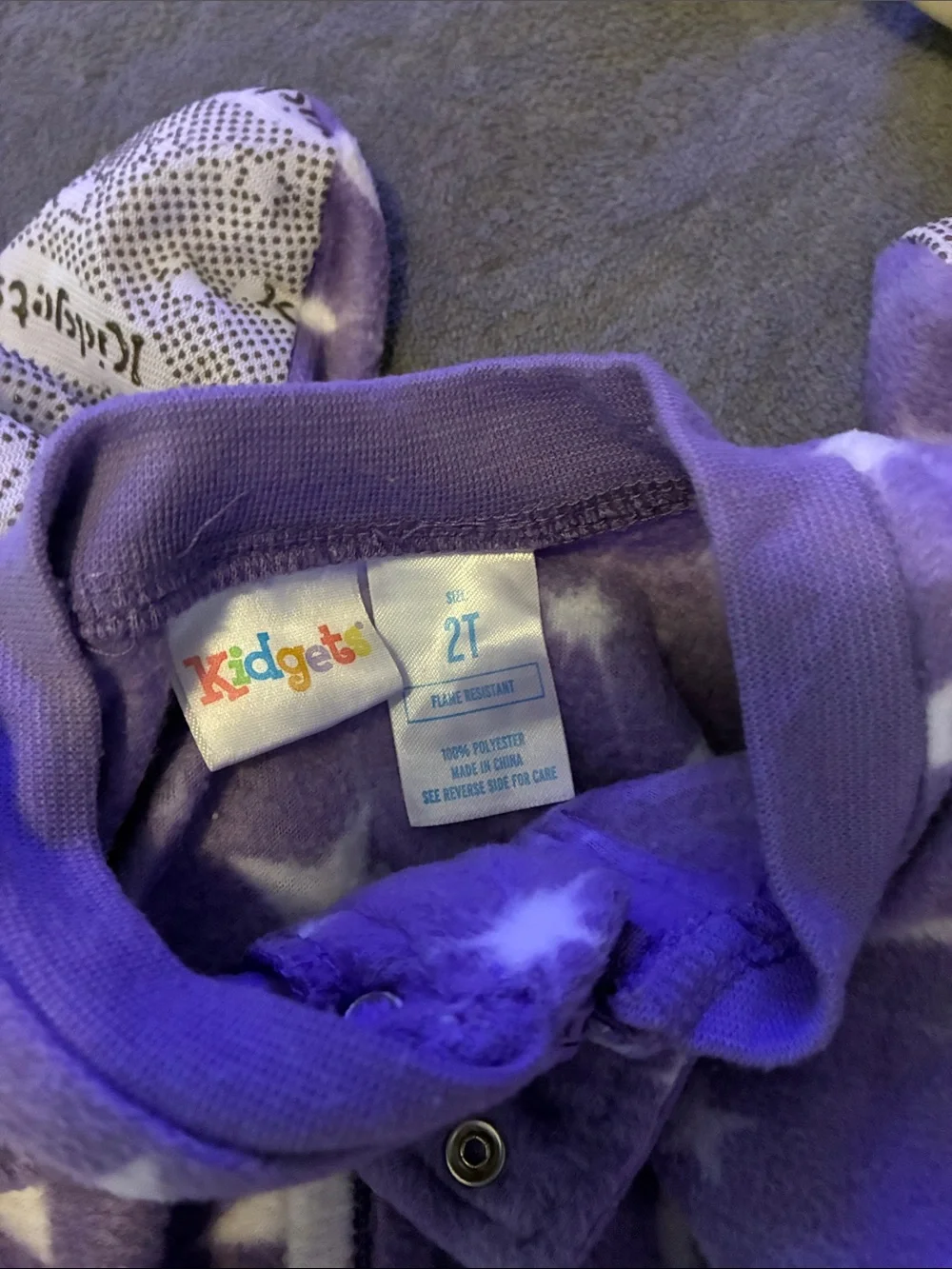 Place Two-Piece Sleep Sack Set - Purple & White with Red Accents
